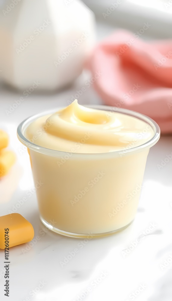 Vanilla Pudding in Plastic Cup Vanilla Pudding in Plastic Cup