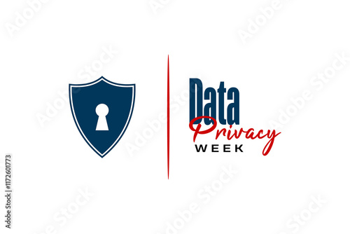 Data Privacy Week Holiday concept. Template for background, banner, card, poster, t-shirt with text inscription