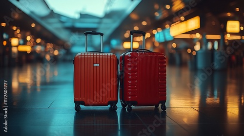 Travel Bags at Airport Terminal photo