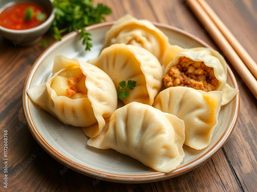 Pierogi originate from Poland: Dumplings filled with potatoes, cheese or meat. Pierogi originate from Poland: Dumplings filled with potatoes, cheese or meat.