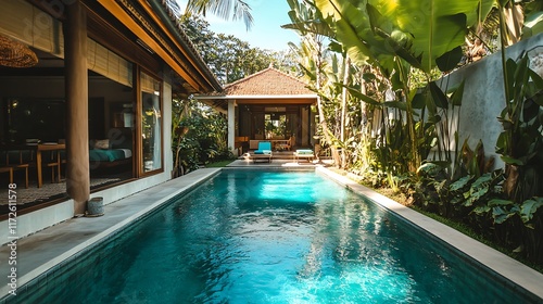 Wallpaper Mural Luxury Tropical Villa with Private Pool and Lush Garden Torontodigital.ca