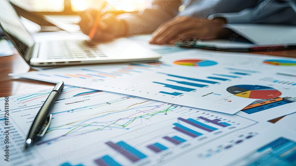 Financial Advisor Discussing Investment Strategies and Portfolio Diversification with Client in Modern Office. Strategic Financial Planning and Risk Management Consultation. Financial Advisor Discussing Investment Strategies and Portfolio Diversification with Client in Modern Office. Strategic Financial Planning and Risk Management Consultation.