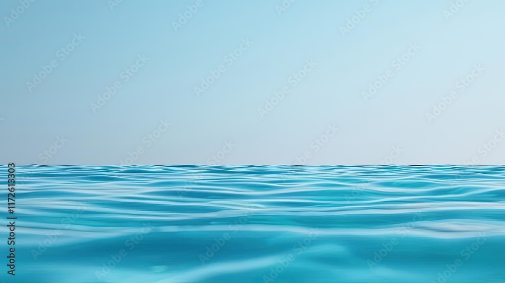 Waves abstract background idea. A serene ocean view with gentle waves under a clear blue sky creating a calming atmosphere. Waves abstract background idea. A serene ocean view with gentle waves under a clear blue sky creating a calming atmosphere.