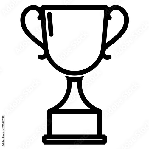gold cup isolated on white background