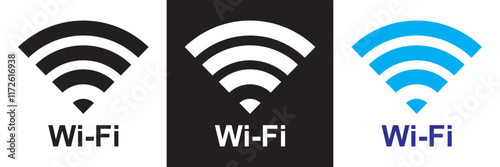 WIFI Icon vector . signal vector icon. Wireless and WIFI icon / sign for remote internet access.  isolated on white and black background. vector illustration. EPS 10