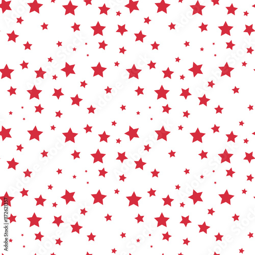 Red star on white background.red star seamless pattern.