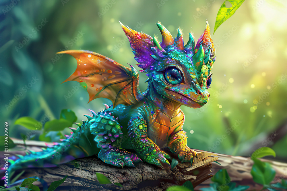 Fantastically beautiful mythological dragon with big wide wings, abstract vivid composition consists of fictional unreal fantastic vision on background Fantastically beautiful mythological dragon with big wide wings, abstract vivid composition consists of fictional unreal fantastic vision on background