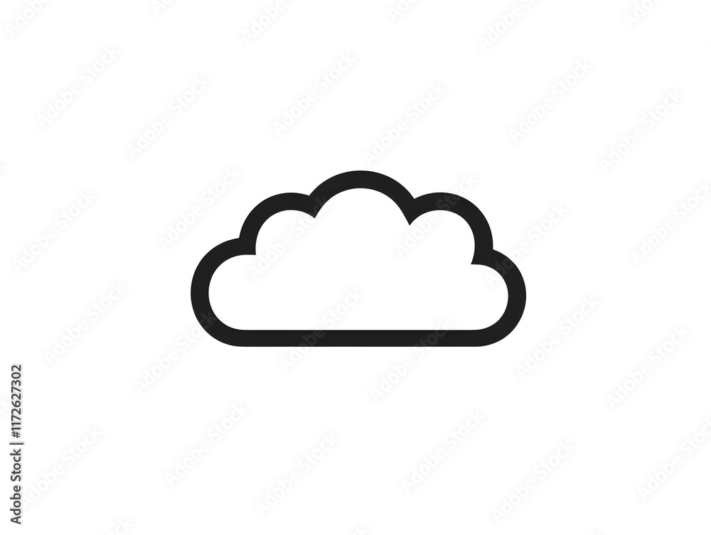Minimalistic Dark Black Cloud Weather Sky Icon Logo Symbol Minimalistic Dark Black Cloud Weather Sky Icon Logo Symbol