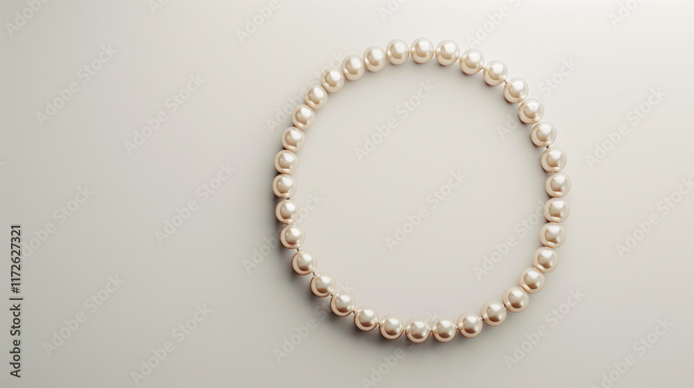 Obraz premium pearl necklace isolated on white