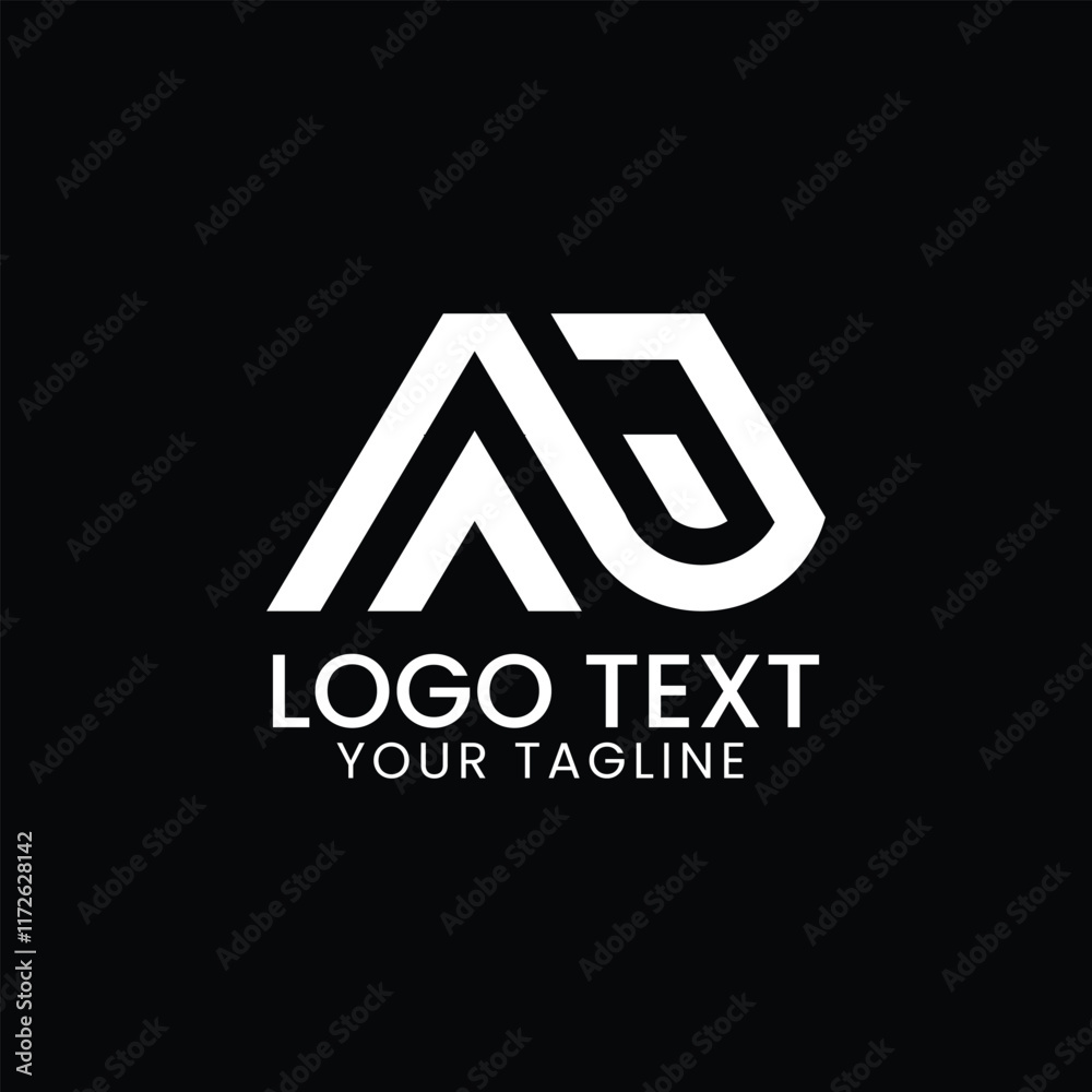 Fototapeta premium AJ Letter Logo-Creative Letter Monogram 