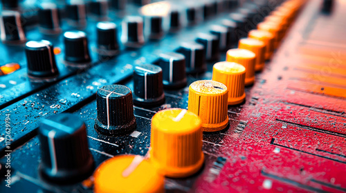Closeup Audio Mixer Controls photo