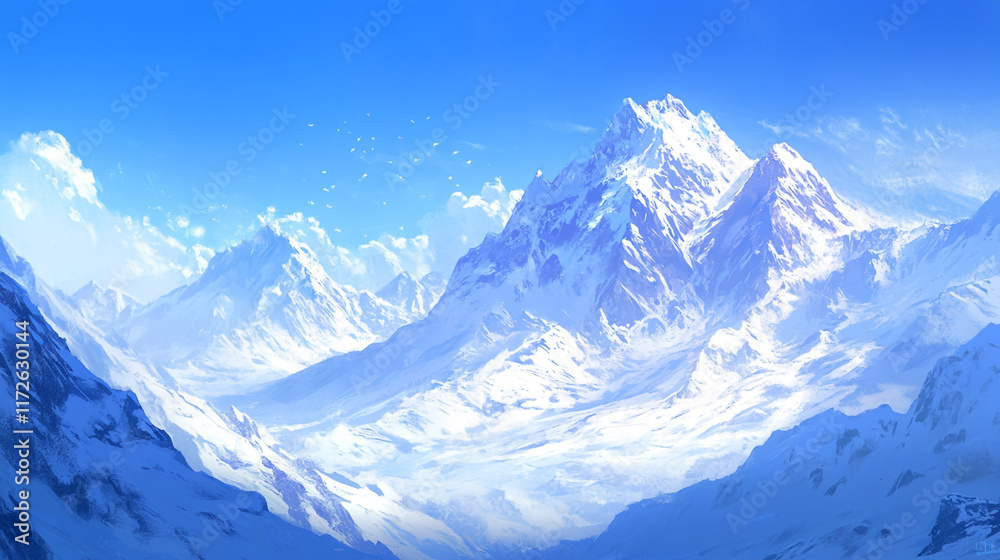 natural snow covered mountain with snow covered frozen surface, Winter season morning snow covered mountains under a clear sky, Beautiful snow covered view of mountains from valley in winter season. natural snow covered mountain with snow covered frozen surface, Winter season morning snow covered mountains under a clear sky, Beautiful snow covered view of mountains from valley in winter season.
