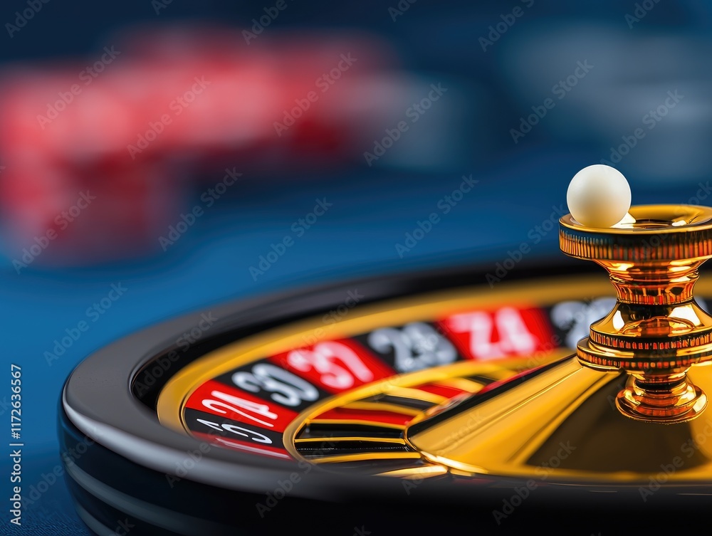 Obraz premium Exciting roulette game experience casino floor photography indoor close-up view gambling concept