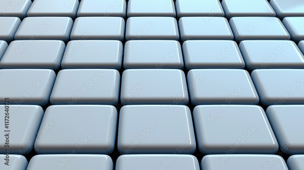Smooth blue tiles modern architecture digital render minimalist environment top-down view geometric design concept Smooth blue tiles modern architecture digital render minimalist environment top-down view geometric design concept