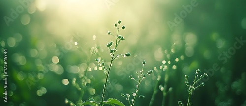 ush Green Grass Texture, vibrant close-up showcasing the intricate details and richness of nature, wide horizontal panorama macro closeup photo of a natural fresh green grass field  photo