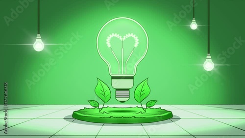 International Day of Clean Energy 2D Animation - Eco-Friendly Light Bulb