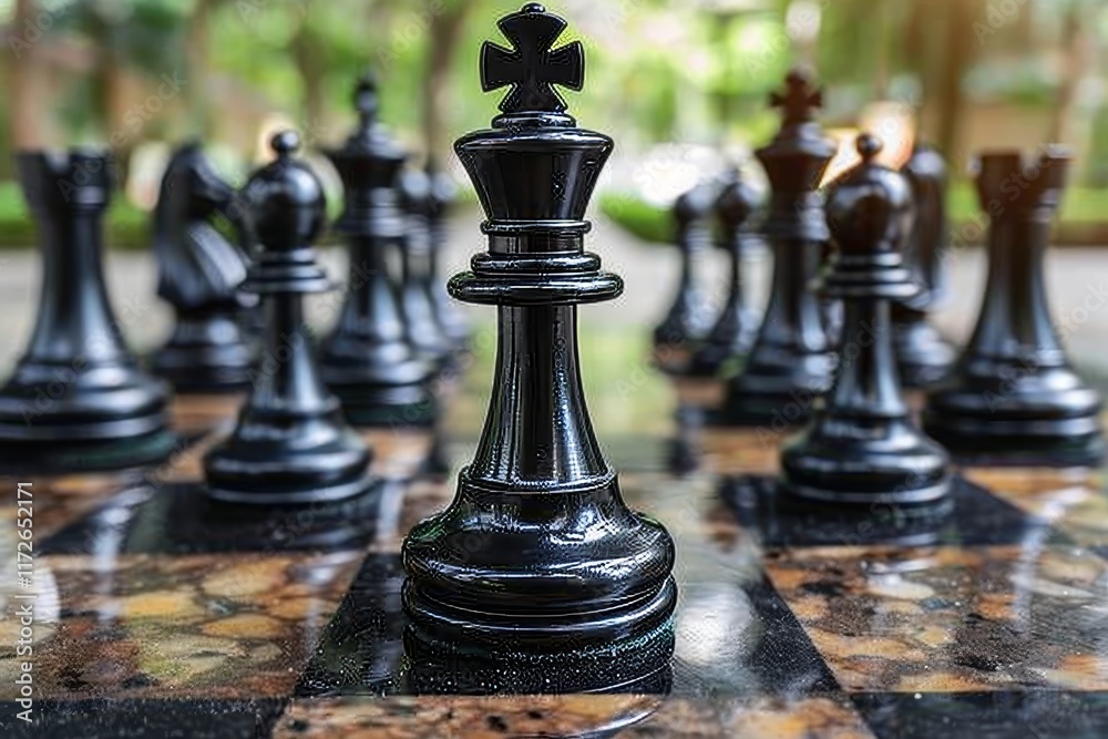 Fototapeta premium Business strategy and leadership the role of team players in strategic planning and risk management