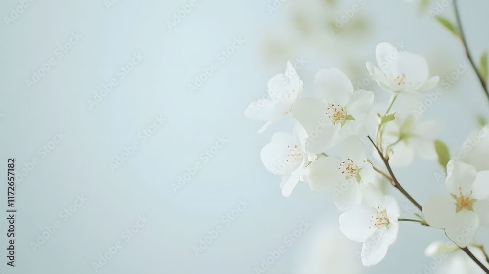 single of jasmine, white background, Generative AI single of jasmine, white background, Generative AI