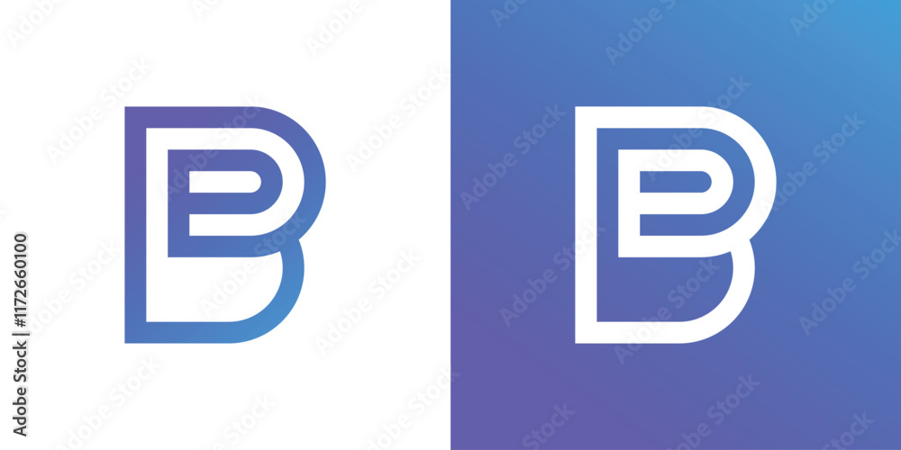 Icon design elements for your company logo, pb monogram logo. Icon, simple, logo, creative, simple.
