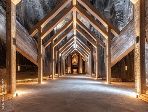 Historic Wieliczka Salt Mine building Poland