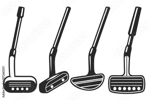 golf Putter silhouette vector illustration