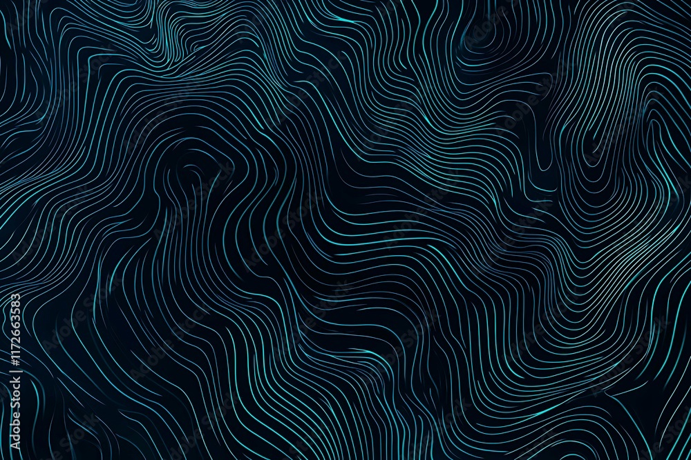 Fototapeta premium Abstract close-up of a glowing blue digital circuit board, showcasing intricate connections and technological design on a black background. 