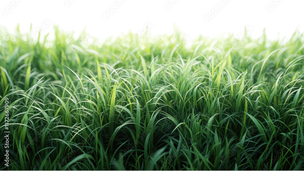 Obraz premium Minimalist grass arrangement on a clean white backdrop, emphasizing simplicity and elegance in design and composition
