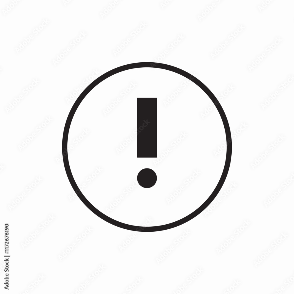 Exclamation warning alert point icon vector sign Exclamation warning alert point icon vector sign