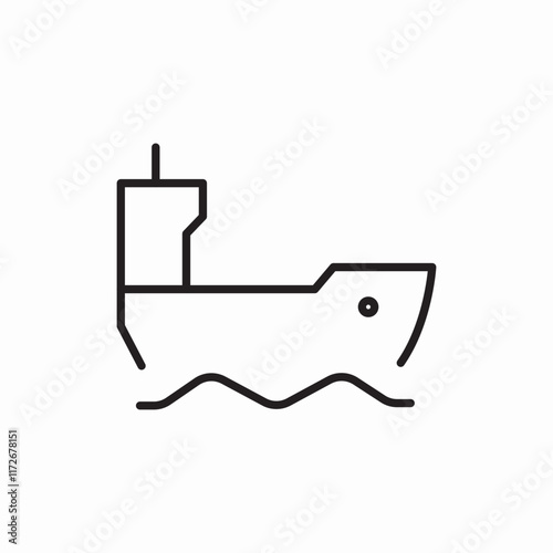 Ship delivery marine transport icon vector sign