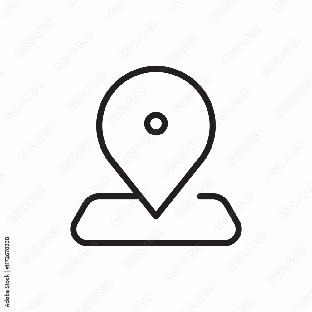 Pin location destination marker icon vector sign Pin location destination marker icon vector sign