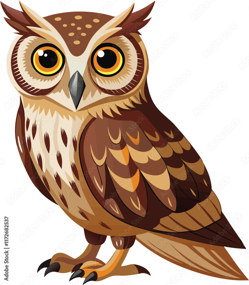 Obraz premium An Owl vector artwork illustration