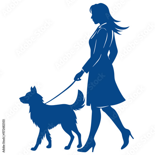 person and dog