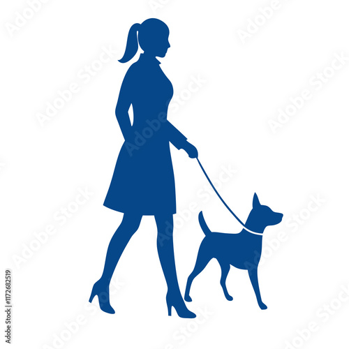 person and dog