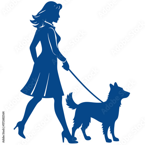 person and dog