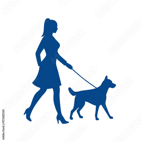 person and dog