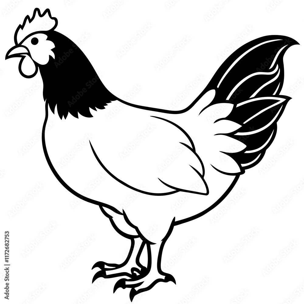 Obraz premium hen and rooster