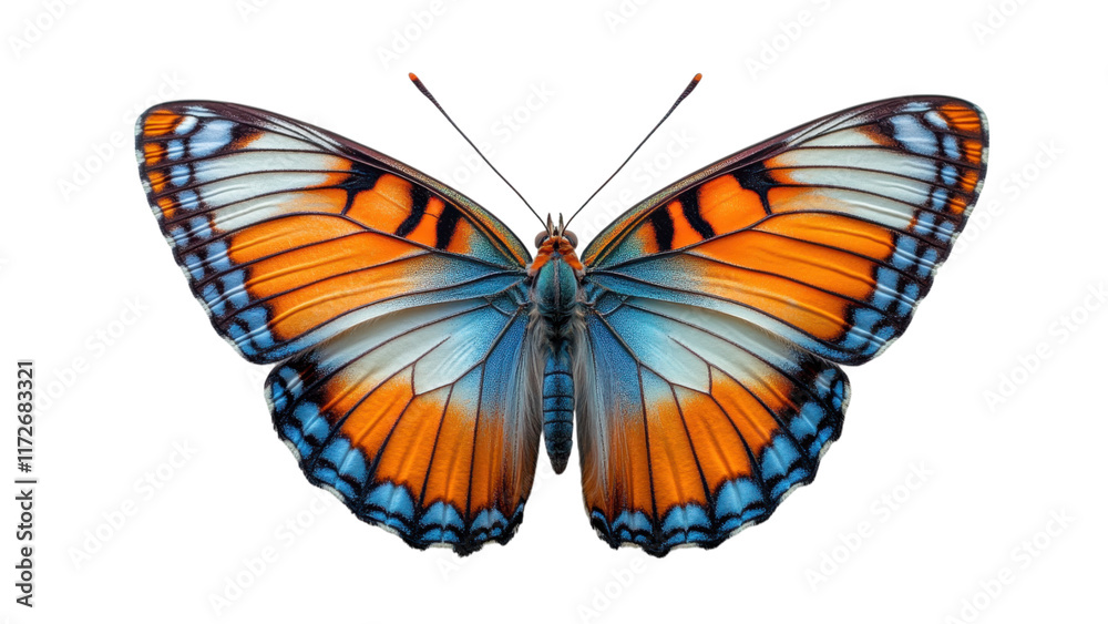 Fototapeta premium Delicate butterfly illustration, minimalist design, soft white backdrop, elegant simplicity, artistic expression