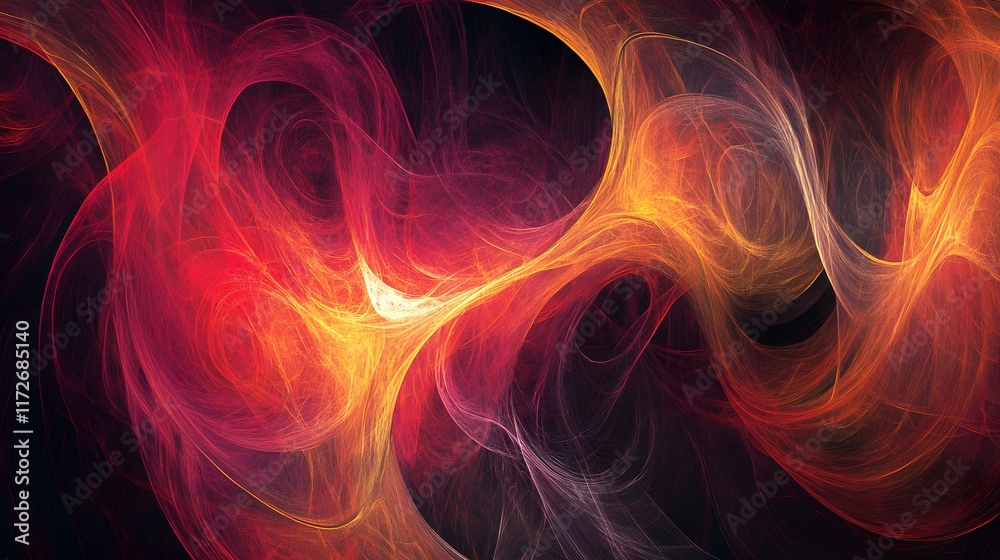 Fototapeta premium A dynamic abstract background featuring swirling lines in warm tones of red, orange, and yellow