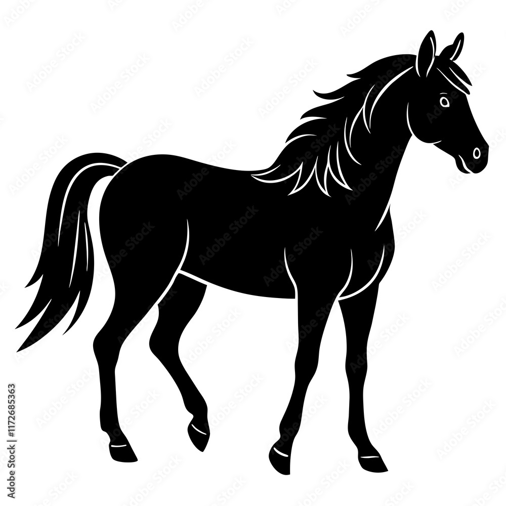 Obraz premium horse silhouette vector