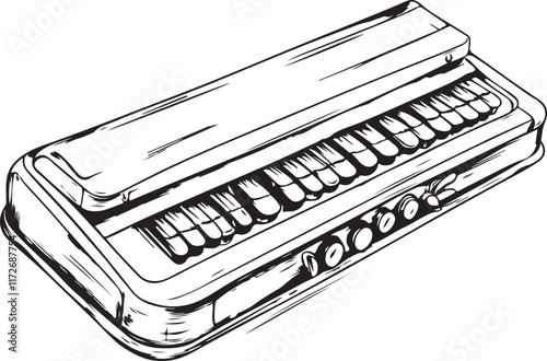 illustration of a harmonica