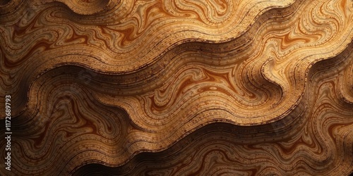Wallpaper Mural Abstract Brown and Beige Wavy Textured Surface Background Torontodigital.ca