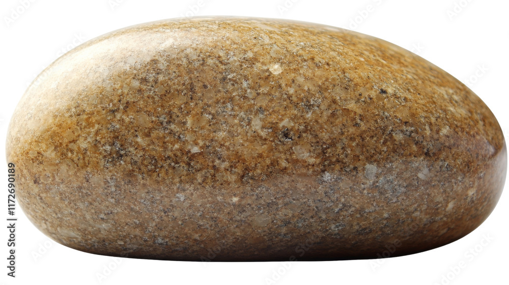 A smooth rounded stone, isolated on transparent background A smooth rounded stone, isolated on transparent background