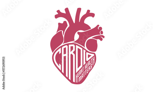 cardio vascular vector clipart graphic