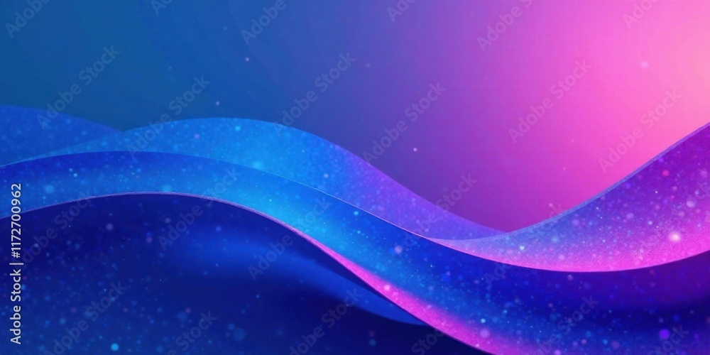 Abstract Wavy Blue and Purple Gradient Background with Sparkling Dust Abstract Wavy Blue and Purple Gradient Background with Sparkling Dust