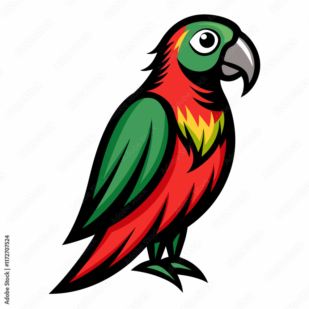 Fototapeta premium parrot on a branch