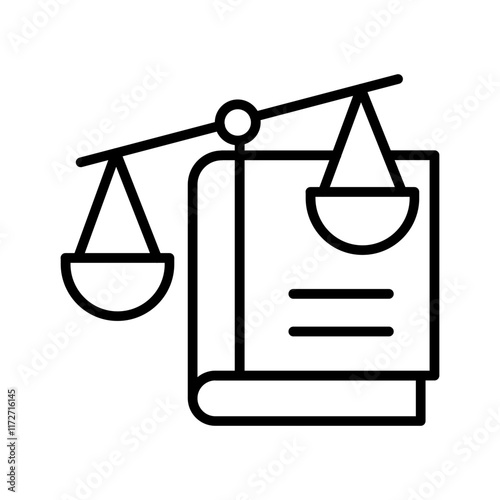 Law Book Vector Icon