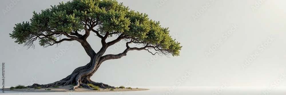 Twisted branches of mopane tree on grey background, mopane tree, nature Twisted branches of mopane tree on grey background, mopane tree, nature