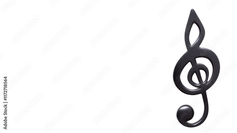 Black music note, isolated on transparent background Black music note, isolated on transparent background