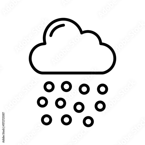 Hailstorm Vector Icon