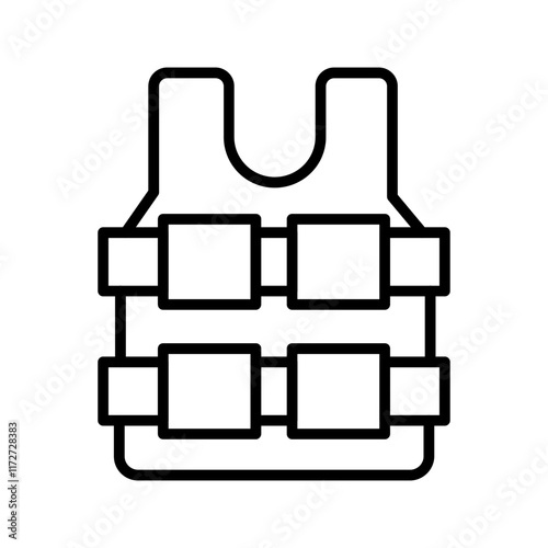 Bulletproof Vest Vector Icon